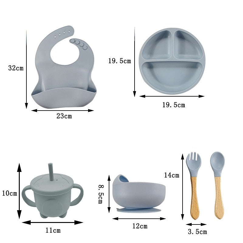 Matercozy TinyBites™ Silicone Feeding Set.