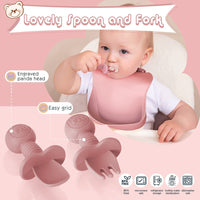 Matercozy TinyBites™ Silicone Feeding Set.