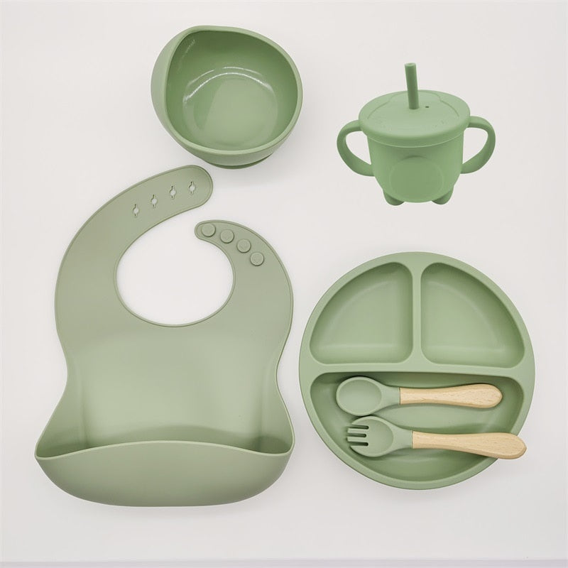 Matercozy TinyBites™ Silicone Feeding Set.