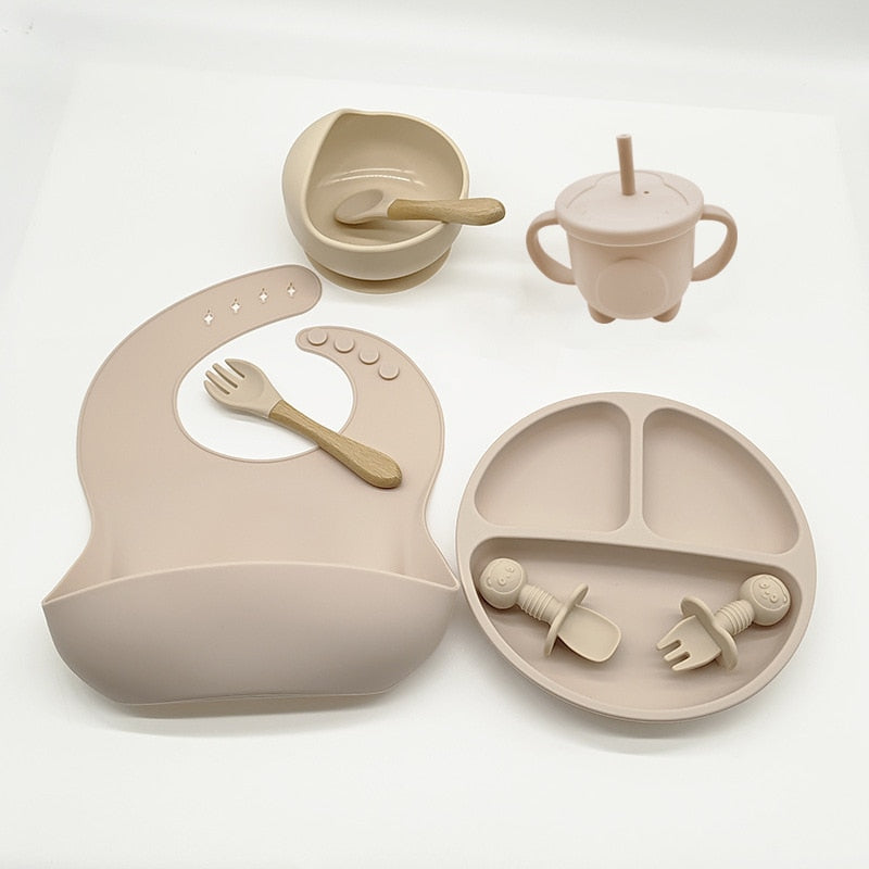 Matercozy TinyBites™ Silicone Feeding Set.